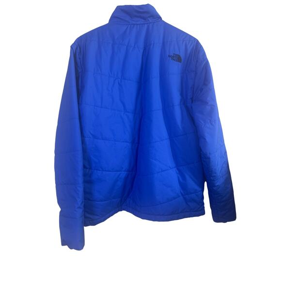 The North Face Men’ Royal Blue Long Sleeve Mock Neck Full-Zip Puffer Jacket M W - Picture 6 of 6